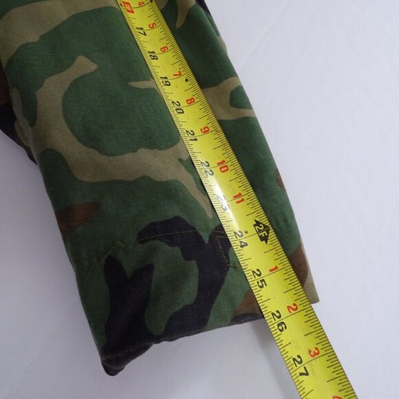 Vtg Alpha Industries US Army Camouflage Cold Weather Field Coat Men Size L LONG - Picture 9 of 10